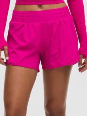lululemon Ripened Raspberry Hotty Hoty Shorts High High Rise 4"